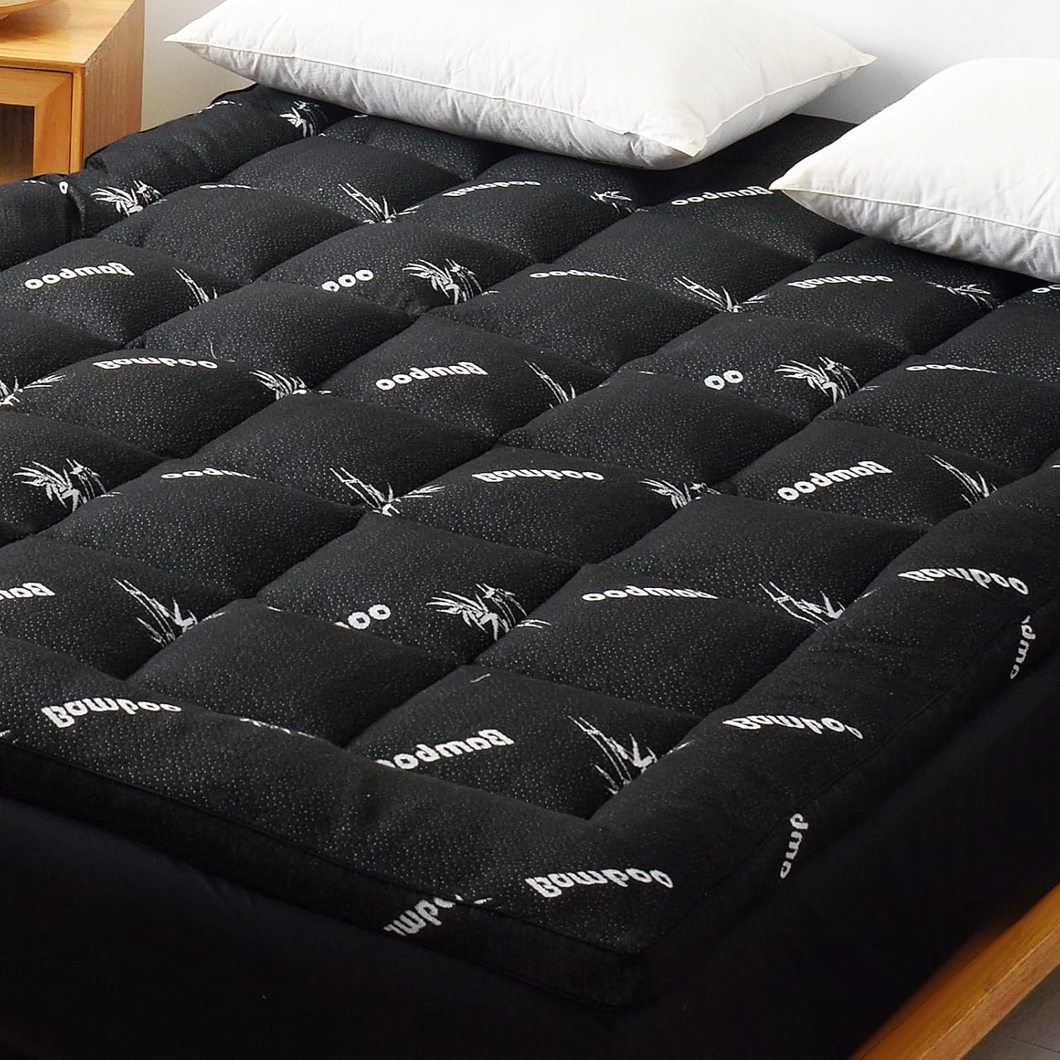 Mattress Pad Topper - King Size Cooling Bamboo Mattress Topper
