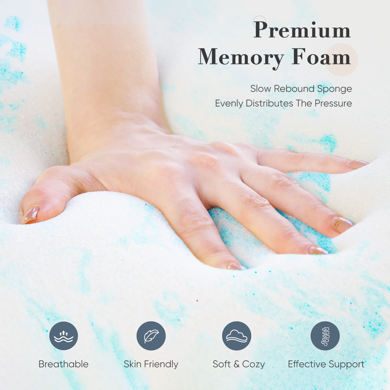 JHK 2-4 Inch Gel Memory Foam C - Mattress Pad Topper บทวิจารณ์และราคา