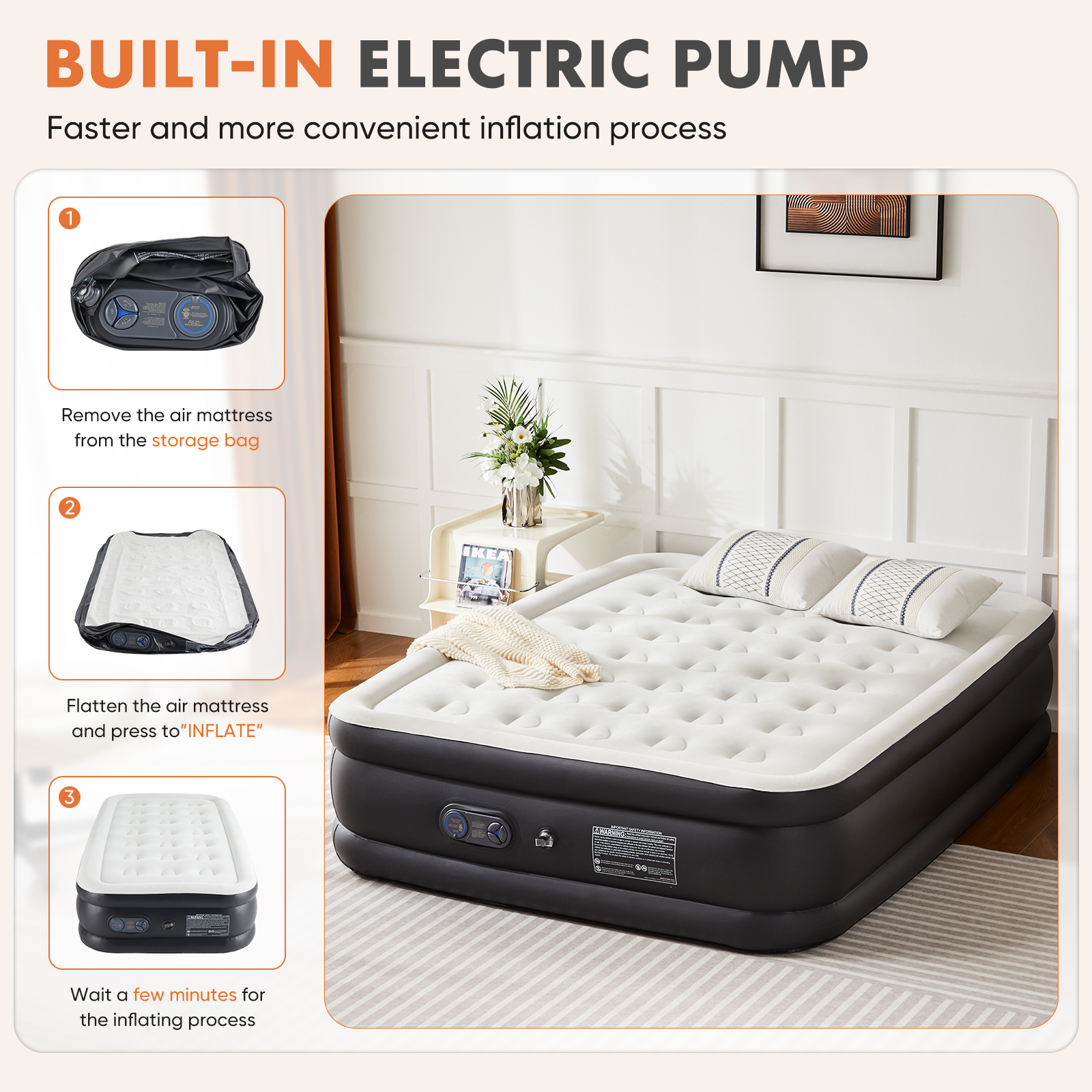 MCQ 16IN to 22IN Air Mattress  - Mattress Pad Topper บทวิจารณ์และราคา