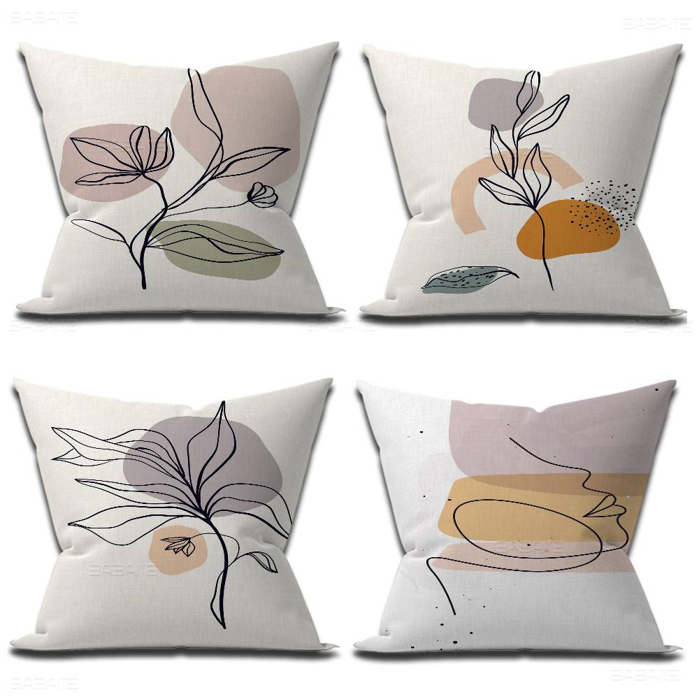 Minimalist Abstract Line Art P - Home Textiles And Furnishing บทวิจารณ์และราคา
