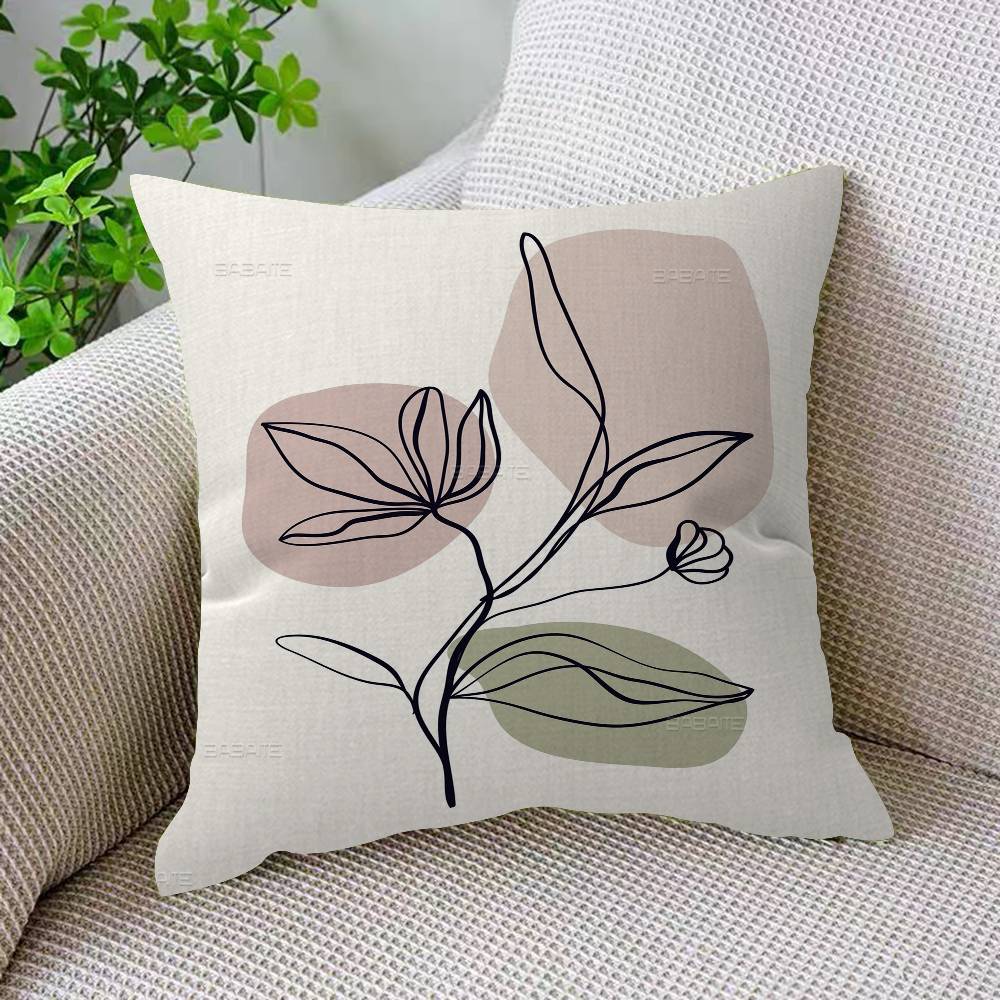 Minimalist Abstract Line Art P - Home Textiles And Furnishing บทวิจารณ์และราคา