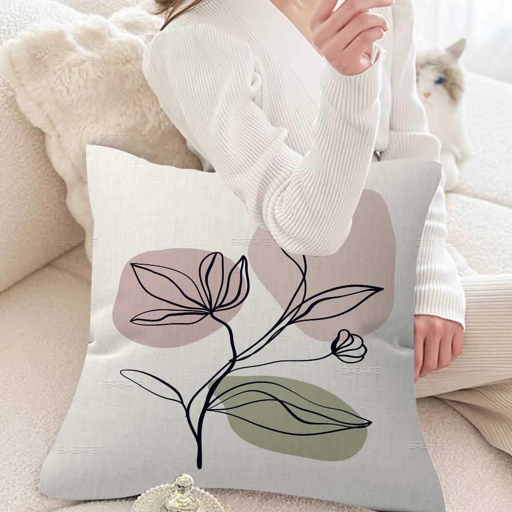 Minimalist Abstract Line Art P - Home Textiles And Furnishing บทวิจารณ์และราคา