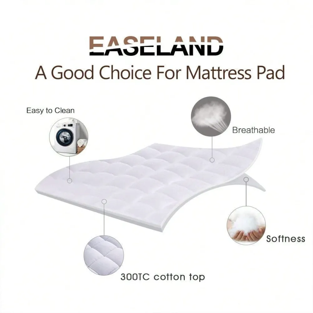 Full Size Mattress Pad Pillow  - Mattress Pad Topper บทวิจารณ์และราคา