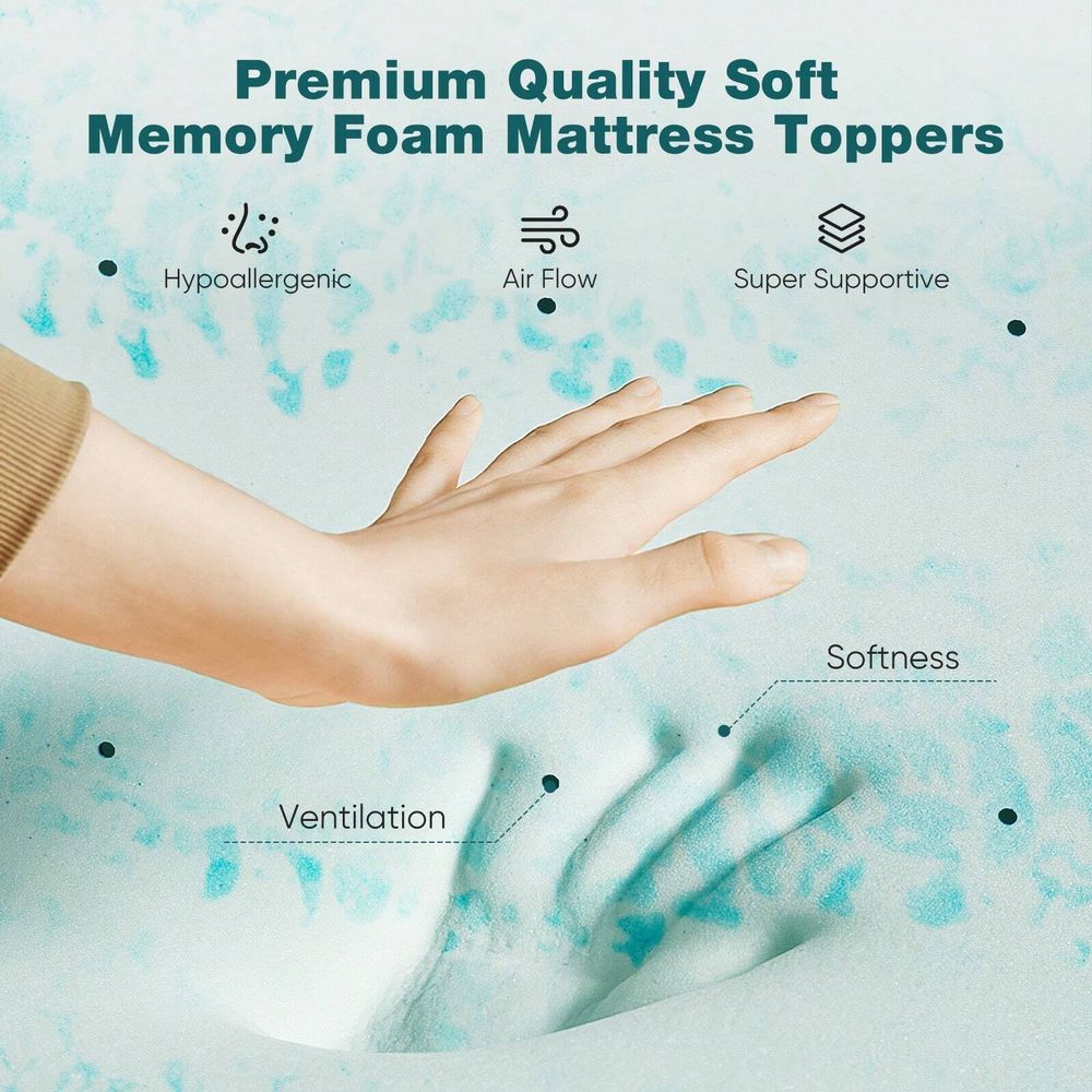 Memory Foam Mattress Topper 2  - Mattress Pad Topper บทวิจารณ์และราคา