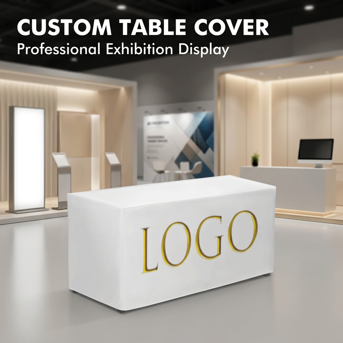 Custom White Tablecloth with G - Home Textiles Exhibition บทวิจารณ์และราคา