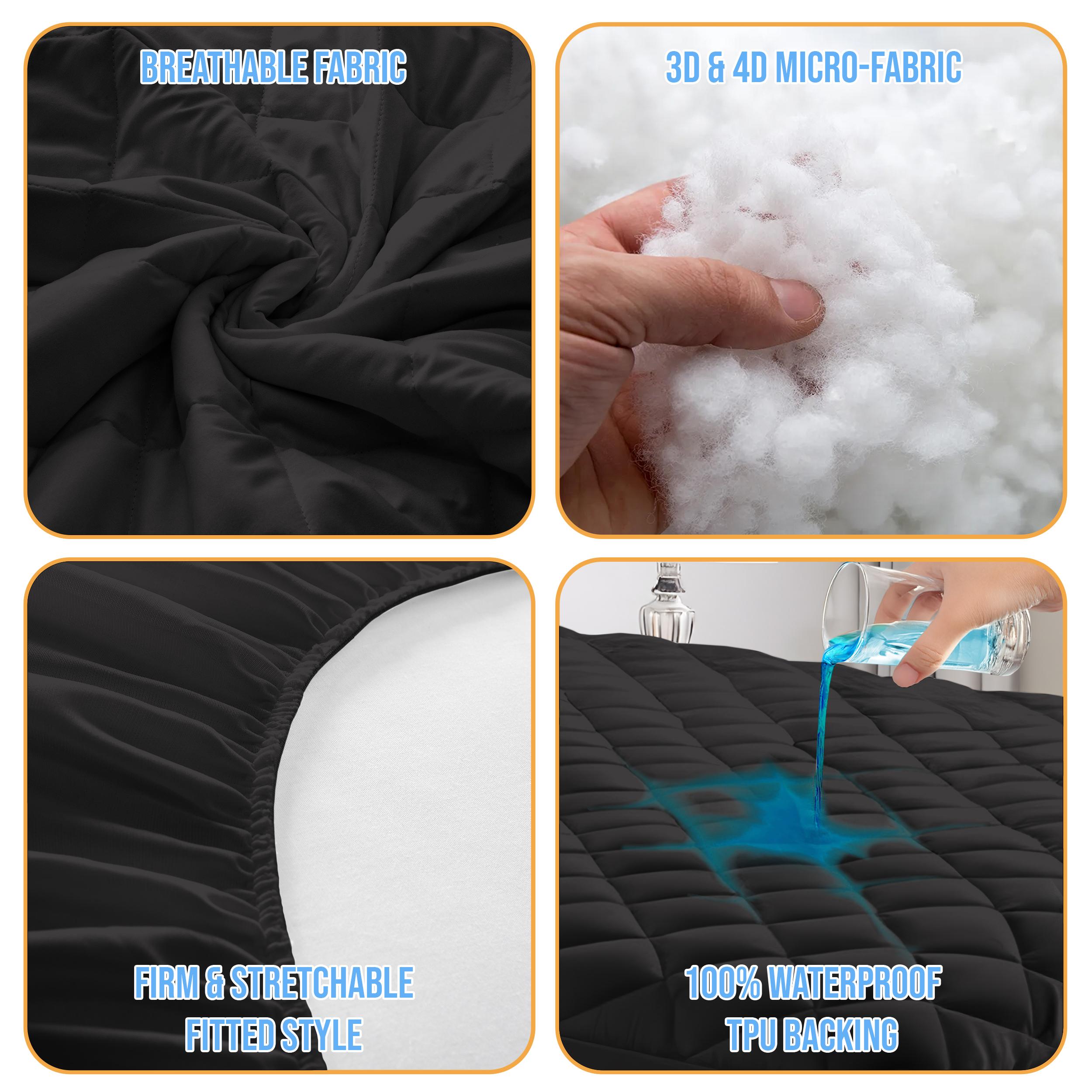 Lux Décor Quilted Mattress Pad - Mattress Pad Topper บทวิจารณ์และราคา