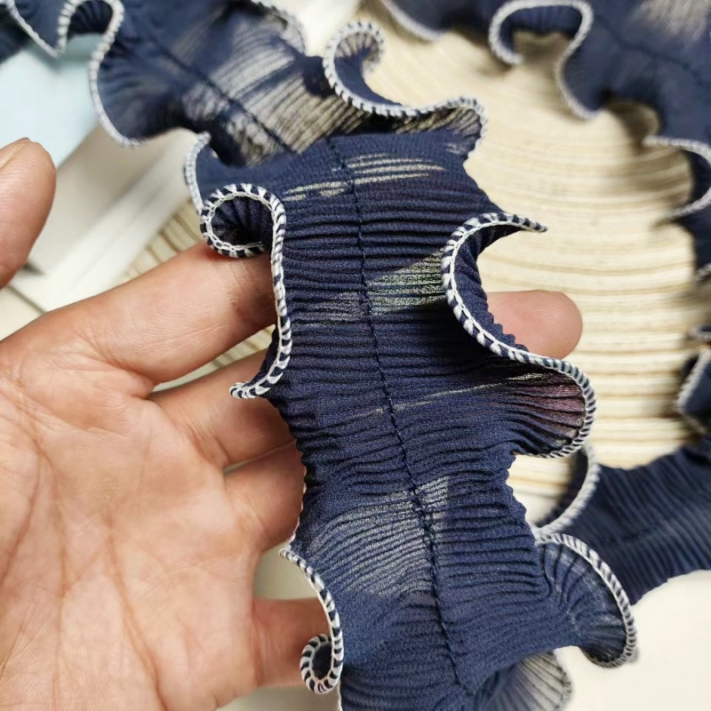 Dark blue Chiffon center Pleat - Home Textiles Factory บทวิจารณ์และราคา