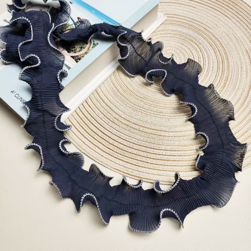 Dark blue Chiffon center Pleat - Home Textiles Factory บทวิจารณ์และราคา